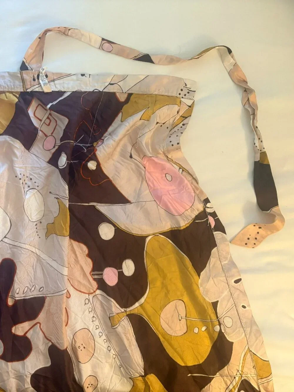 Vintage Nelly de Grab Wrap Skirt in Pinks and Browns. XS to S (adjustable)